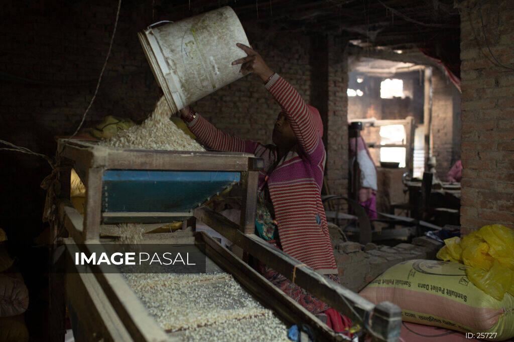 Beaten Rice Making Process